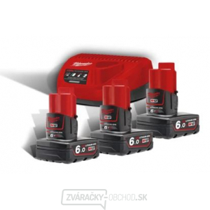 Milwaukee M12 NRG-603 Sada batérií a nabíjačky