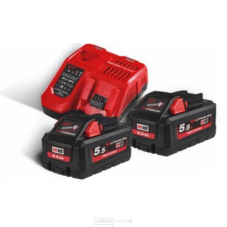 Milwaukee M18 HNRG-552 Sada batérií a nabíjačky