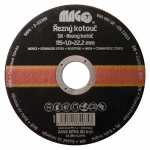 Rezný kotúč na nerez 115x1,0x22,2mm gallery main image
