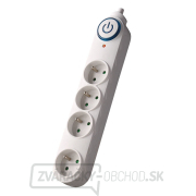 Solight prepäťová ochrana, 150J, 4 zásuvky, 3m, biela Náhľad
