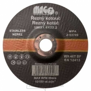 Rezný kotúč na nerez 150x1,6x22,2mm gallery main image