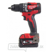 Milwaukee Aku kompaktný príklepová bezuhlíkový vŕtačka M18 CBLPD-402C gallery main image