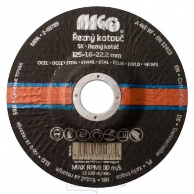 Řezný kotúč na kov 125x1,6x22,2mm 