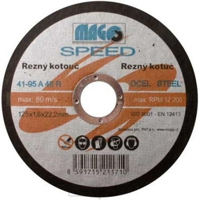 Rezný kotúč na kov 125x1,6x22mm MAGG SPEED