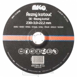 Rezný kotúč na kov 230x3,0x22,2mm gallery main image