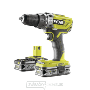 Ryobi R18PD3-225S aku 18 V vŕtačka + 2x batéria 2,5 Ah + nabíjačka ONE +