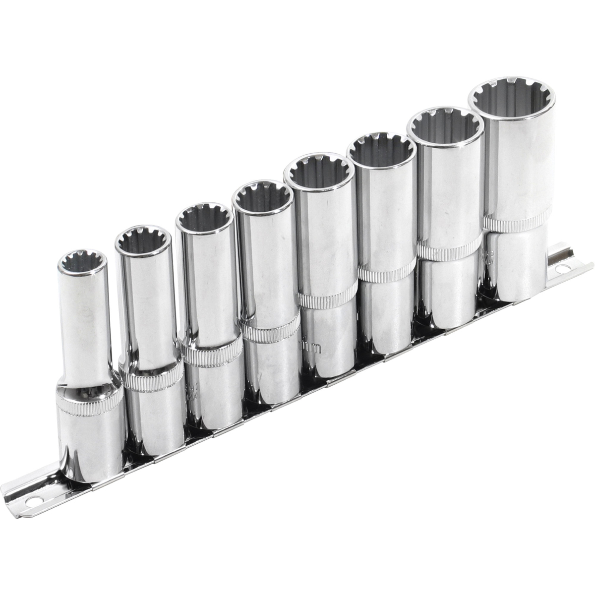 EXTOL PREMIUM Hlavice nástrčné predĺžené, MULTI-LOCK, sada 8ks, 1/2 8818112