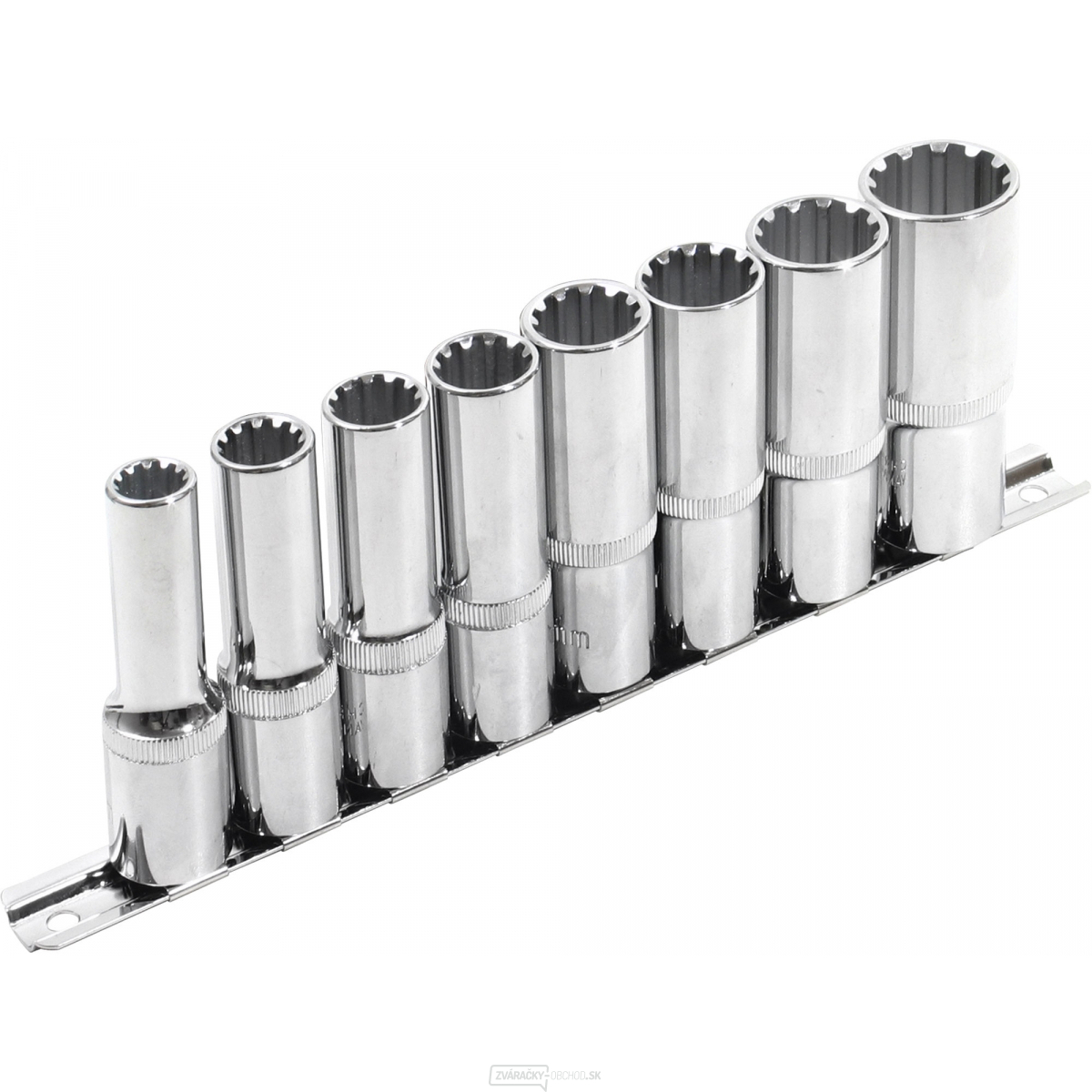 Hlavice nástrčné predĺžené, MULTI-LOCK, sada 8ks, 1/2