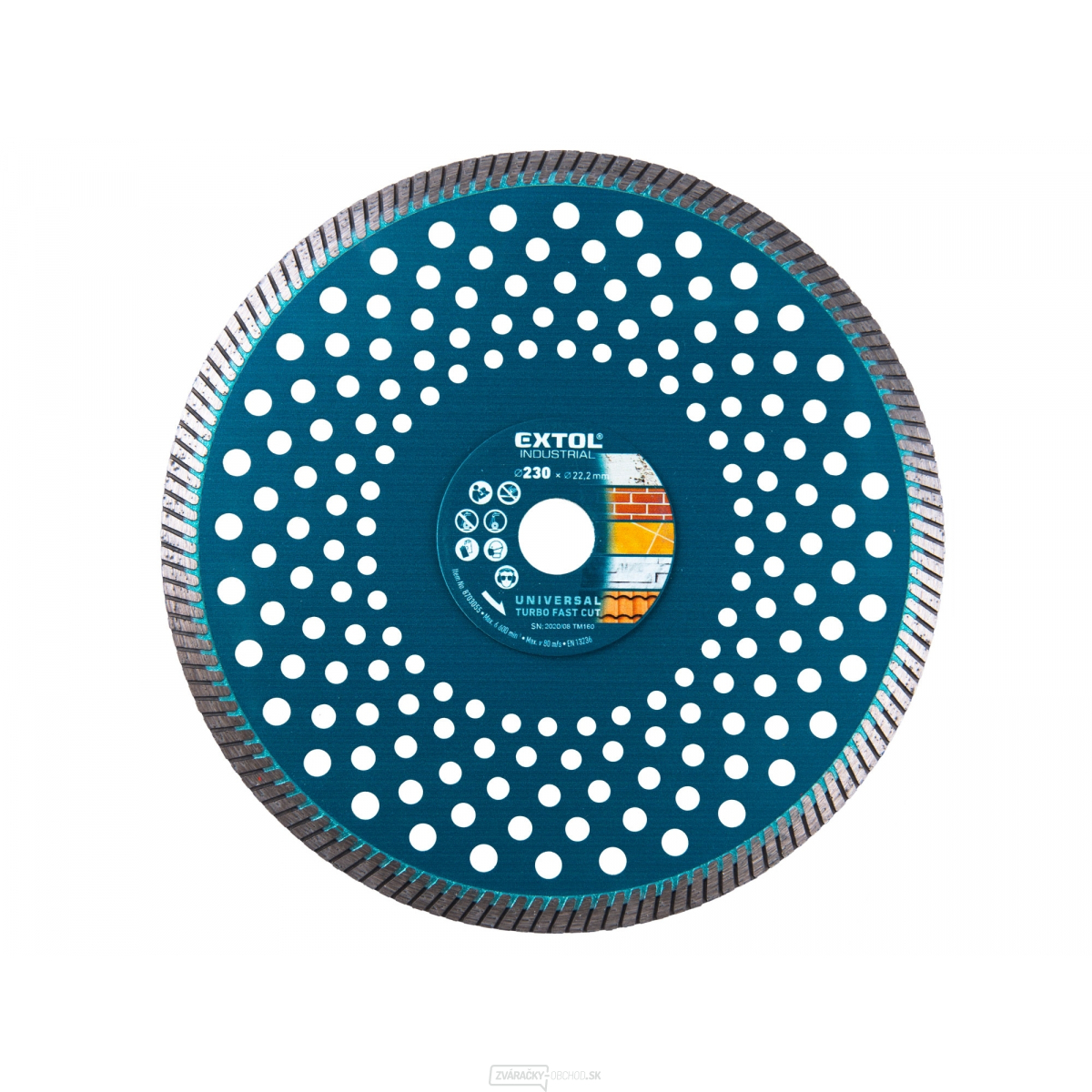 Kotúč diamantový rezný, turbo Fast Cut, suché i mokré rezanie, 230x22,2x2,8mm