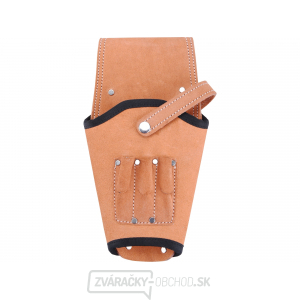 Kožený kufor na vŕtačku, s bezpečnostným popruhom a tromi rukoväťami na bity/vrtáky Kožený kufor na vŕtačku, s bezpečnostným popruhom a tromi rukoväťami na bity/vrtáky gallery main image