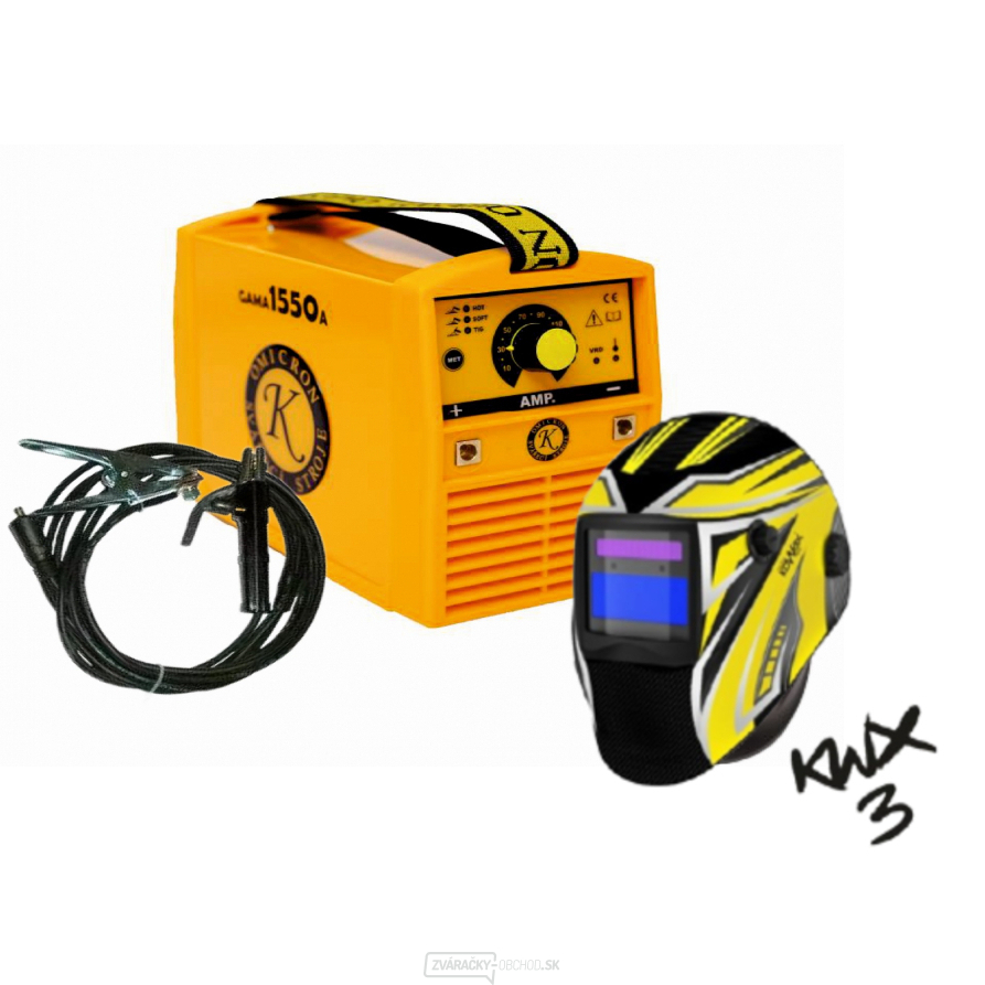 Zvárací invertor GAMA 1550 + káble 25/5m + sam.kukla
