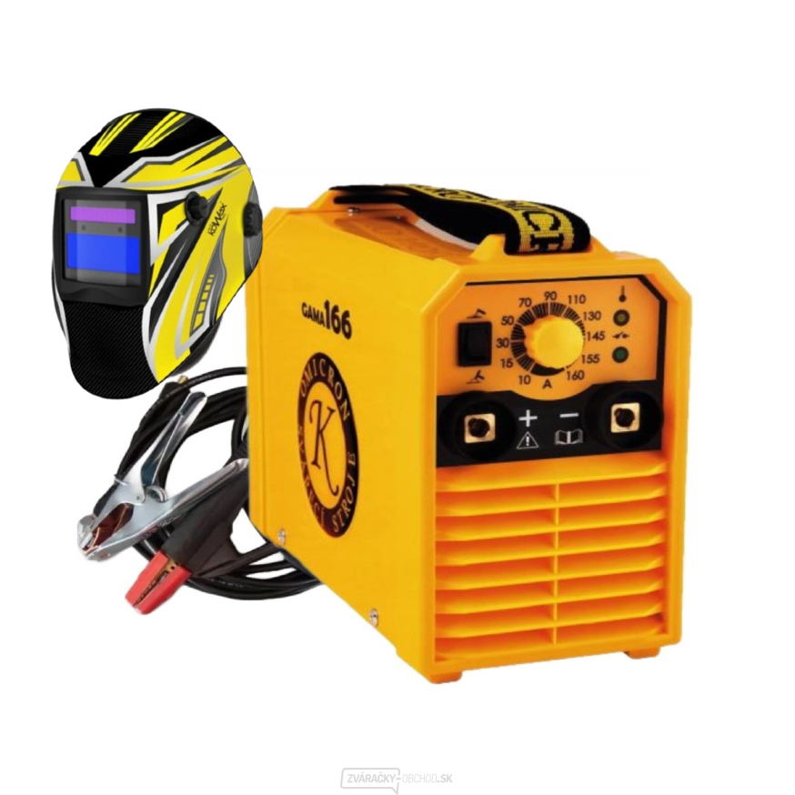 Zvárací invertor GAMA 166 SET - káble 16/5m + kukla