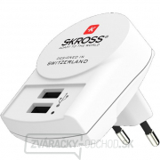 SKROSS Euro USB nabíjací adaptér, 2400mm, 2x USB výstup gallery main image