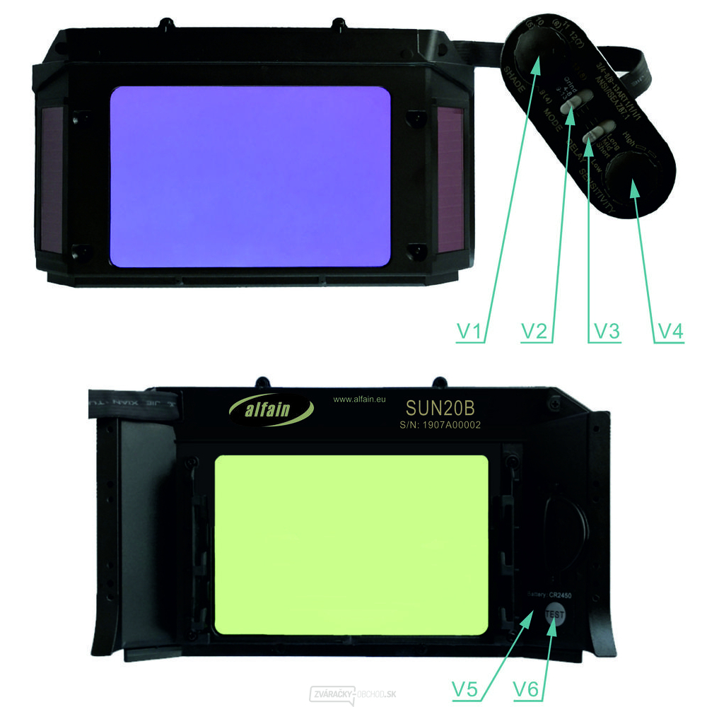 Samostmievacia kazeta pre odsávač pár S20B Flipper vrátane ovládania stmievania a gombíkov