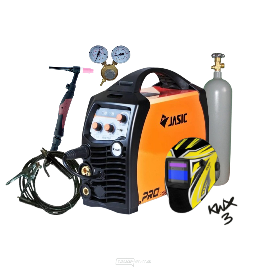 Jasic MIG 160 N219 + Horák + Zemniaci kábel + Samostmievacia kukla + Redukčný ventil CO2+ Plná Tlaková fľaša CO2