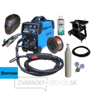 Sherman Zváracia Invertor MIG 180FL + Horák + káble + kukla + redukčný ventil + vozík + drôt + sprej + fľaša CO2 PLNÁ gallery main image