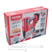 Aku klincovačka/sponkovačka EXTOL PREMIUM SHARE20V, 20V Li-ion, bez batérie a nabíjačky náhled