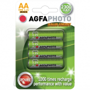 AgfaPhoto nabíjacie NiMH batérie AA, 2300mAh, blister 4ks gallery main image