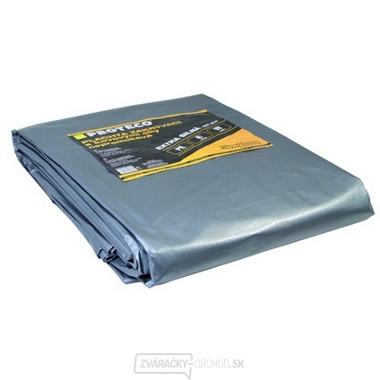 plachta 5 m guľatá extra silná nepremokavá s okami šedá 160g/m2