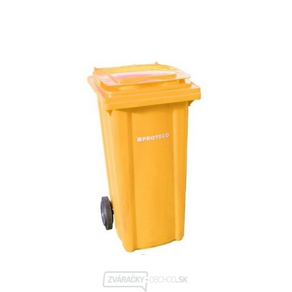 popolnice 240 L plastová žltá s kolieskami