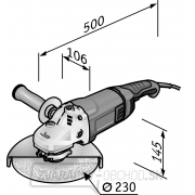 Flex Uhlová brúska 2600 W, T-Rex s enormnou rezervou vo výkone, 230mm L26-6 230 náhled