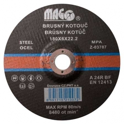 Magg Brúsny kotúč na kov 180x6x22,2mm BK180