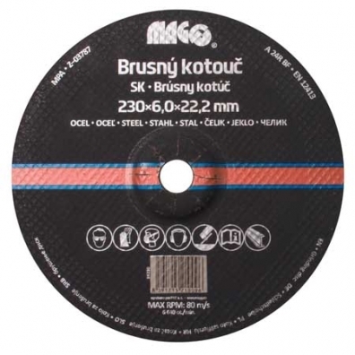 Magg Brúsny kotúč na kov 230x6x22,2 mm BK230