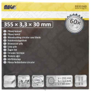 MAGG Pilový kot. 355x3,3x30 / 60 zubů - střídavě šikmé  Náhľad