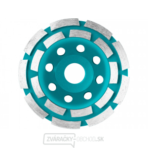 Kotúč diamantový brúsny dvojradový, 115mm, 115x22,2mm, 18 diamantových segmentov, max.13200 ot./min Kotúč diamantový brúsny dvojradový, 115mm, 115x22,2mm, 18 diamantových segmentov, max.13200 ot./min gallery main image