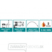 Prídavná mazacie pištole, industrial, objem 400ml, odporúčaný pracovný tlak 4 000psi, maximálny tlak 8 000psi,, Hliník Náhľad