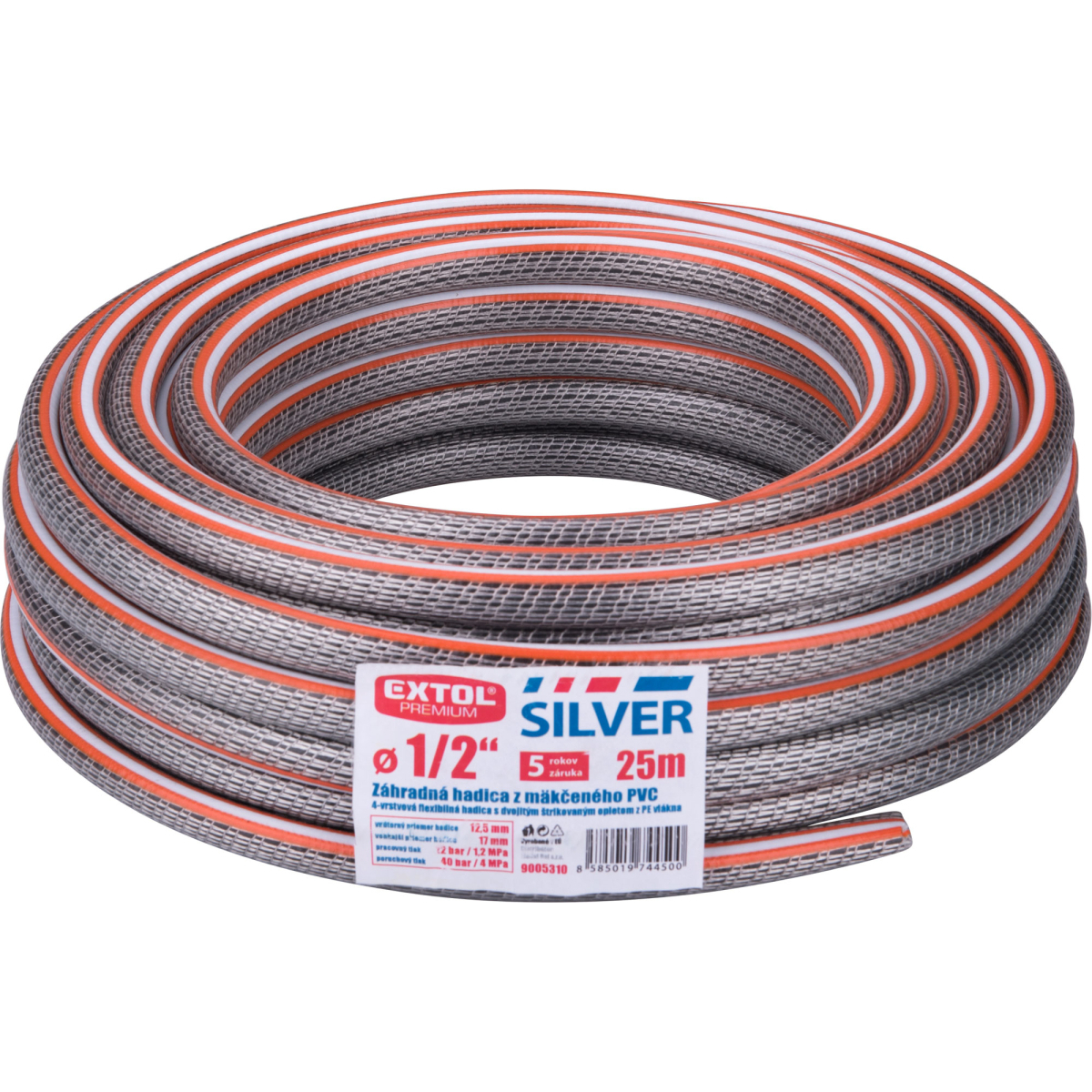 Hadica záhradná nepriehľadná SILVER, 1/2 Náhľad