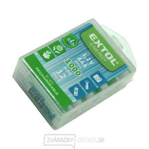 Batérie nabíjacie, 12ks, AAA (HR03), 1,2V, 1000mAh, NiMh gallery main image
