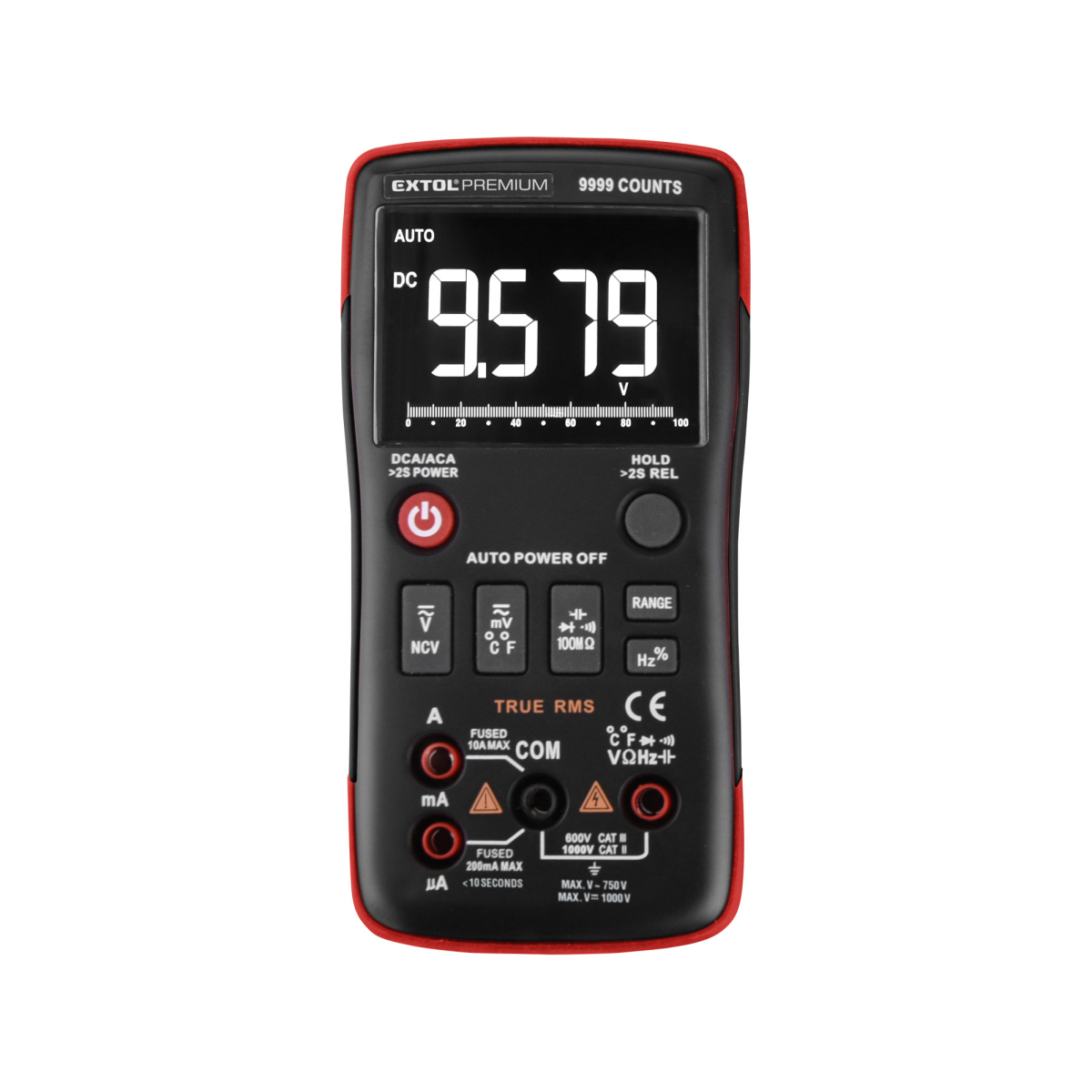 EXTOL PREMIUM Multimeter digitálny, inverzný displej, True RMS, automatická voľba rozsahov 8831251