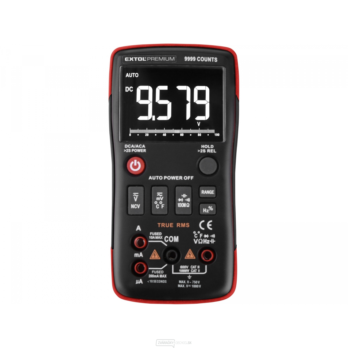 Multimeter digitálny, inverzný displej, True RMS, automatická voľba rozsahov