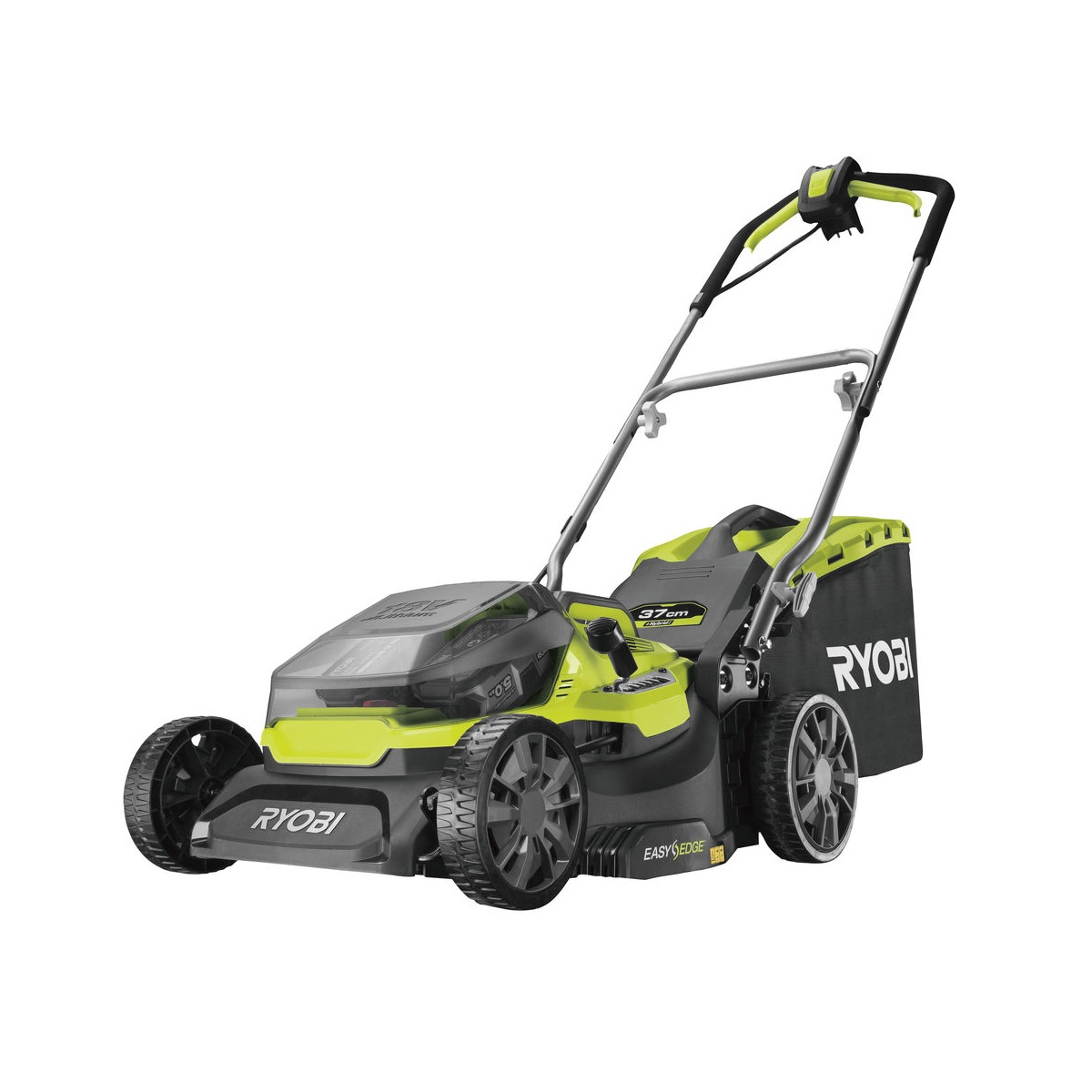 Ryobi RY18LMH37A-250 aku 18 V hybridnej kosačka bez pojazdu 37 cm + 2x 5Ah batéria + nabíjačka ONE +