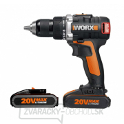 Aku vŕtací skrutkovač WORX Orange WX175 - Li-Ion 20V 2 * 2,0 Ah, 1hod. Náhľad