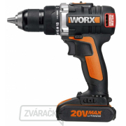 Aku vŕtací skrutkovač WORX Orange WX175 - Li-Ion 20V 2 * 2,0 Ah, 1hod. Náhľad