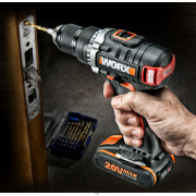 Aku vŕtací skrutkovač WORX Orange WX175 - Li-Ion 20V 2 * 2,0 Ah, 1hod. náhled