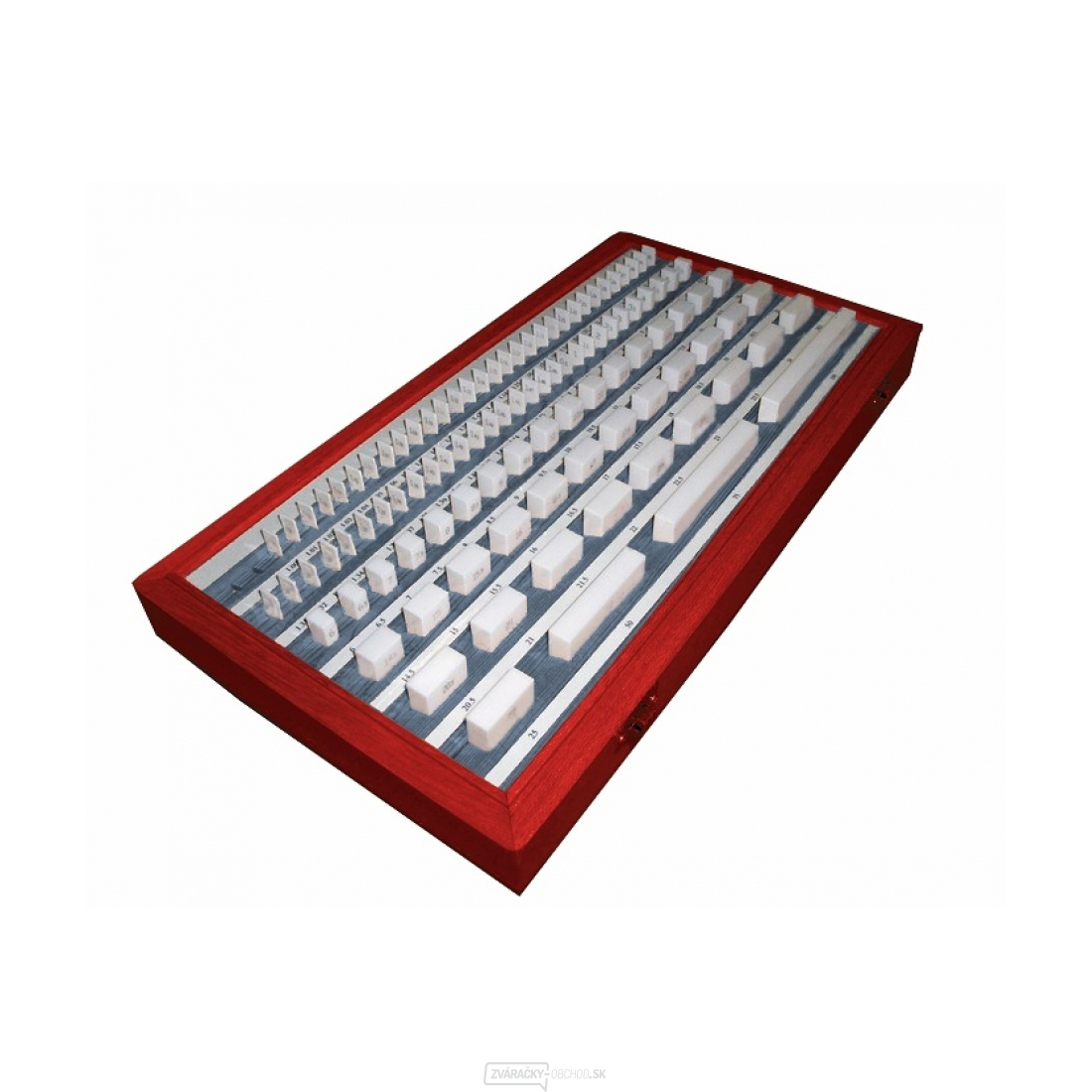 Základné Johansonove koncové keramické mierky KINEX, 47ks, tr. presnosti 1, DIN 861