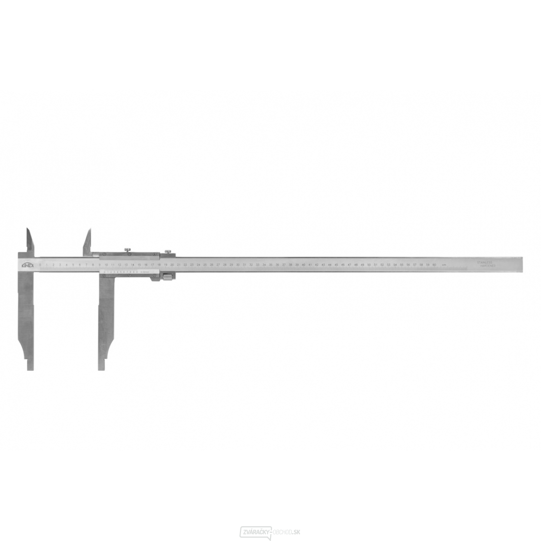 Posuvné meradlo s jemným stavaním KINEX 2000 mm, 200 mm, 0,05 mm, s hornými nožmi, ČSN 25 1231, DIN 862