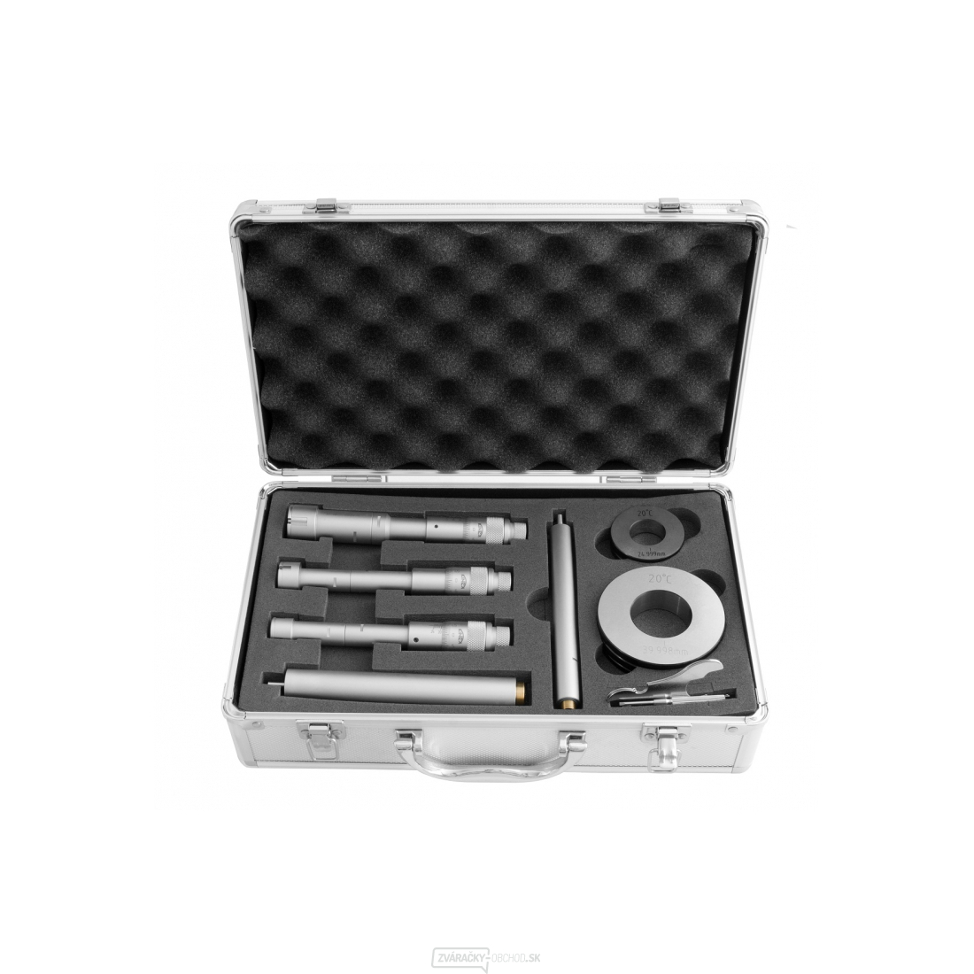Súprava trojdotykových mikrometrov (dutinomerov) KINEX 20-40 mm, 0,005 mm, DIN 863, IP 54