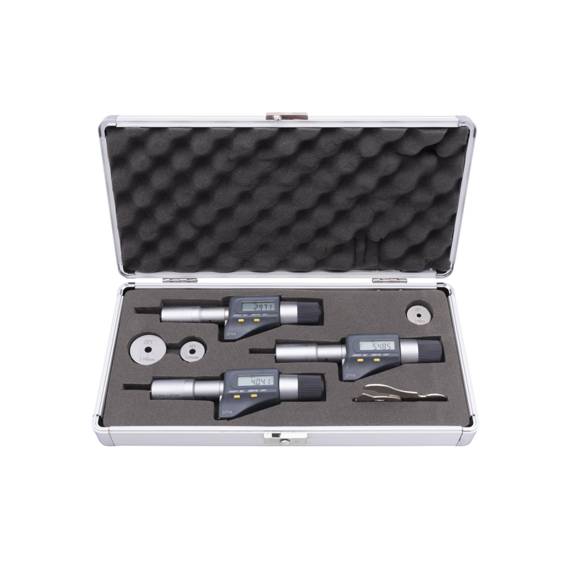 E-shop KINEX/K-MET Sada digitálnych trojdotykových mikrometrov (dutinomerov) KINEX - 3-6 mm, DIN 863, IP 54 7090-03-006