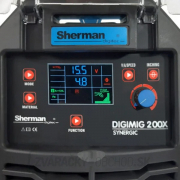 Sherman DIGIMIG 200X Synergic + horák + káble + Redukčný ventil + Kukla + Sprej + Drôt + Vozík + fľaša CO2 Náhľad