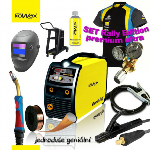 KOWAX GeniMig 220, horák 3m, káble 3m, ventil, kukla, zvárací drôt, sprej, PODVOZOK + TRIČKO