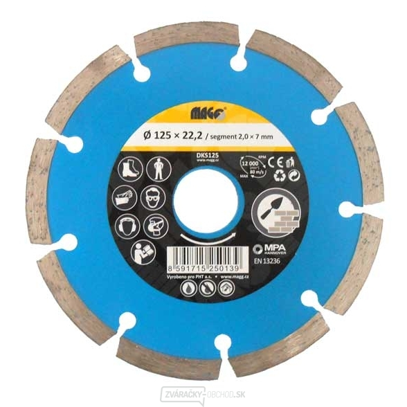 Diamantový kotúč segmentový 125x22,2mm