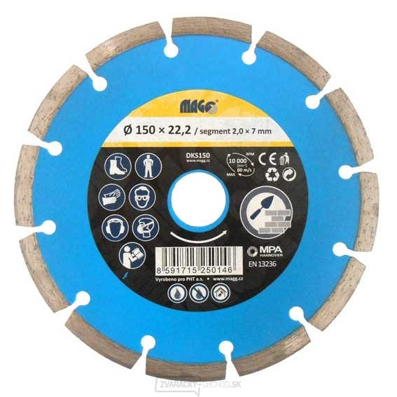 Diamantový kotúč segmentový 150x22,2mm 