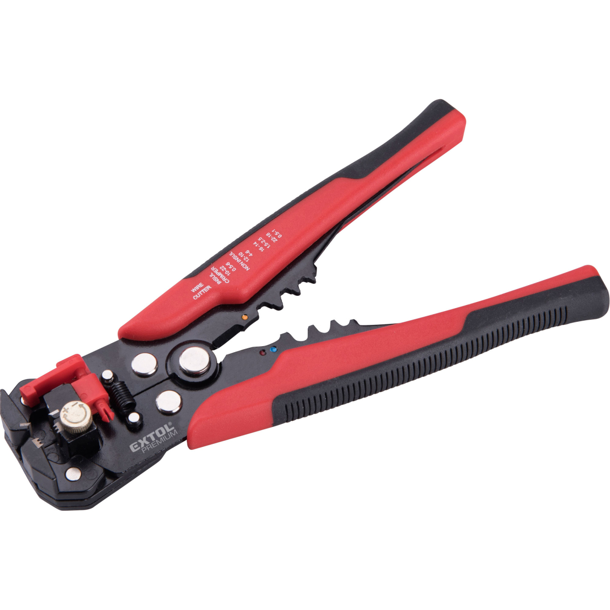 EXTOL PREMIUM Kliešte odizolovacie/krimpovacie automatické, 210mm 8831125