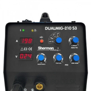 SHERMAN POLOAUTOMATICKÁ ZVÁRAČKA DUALMIG 210 S3 + HORÁK + KÁBLE + KUKLA + VENTIL + DRÔT + SPREJ + LAHEV CO2 Náhľad