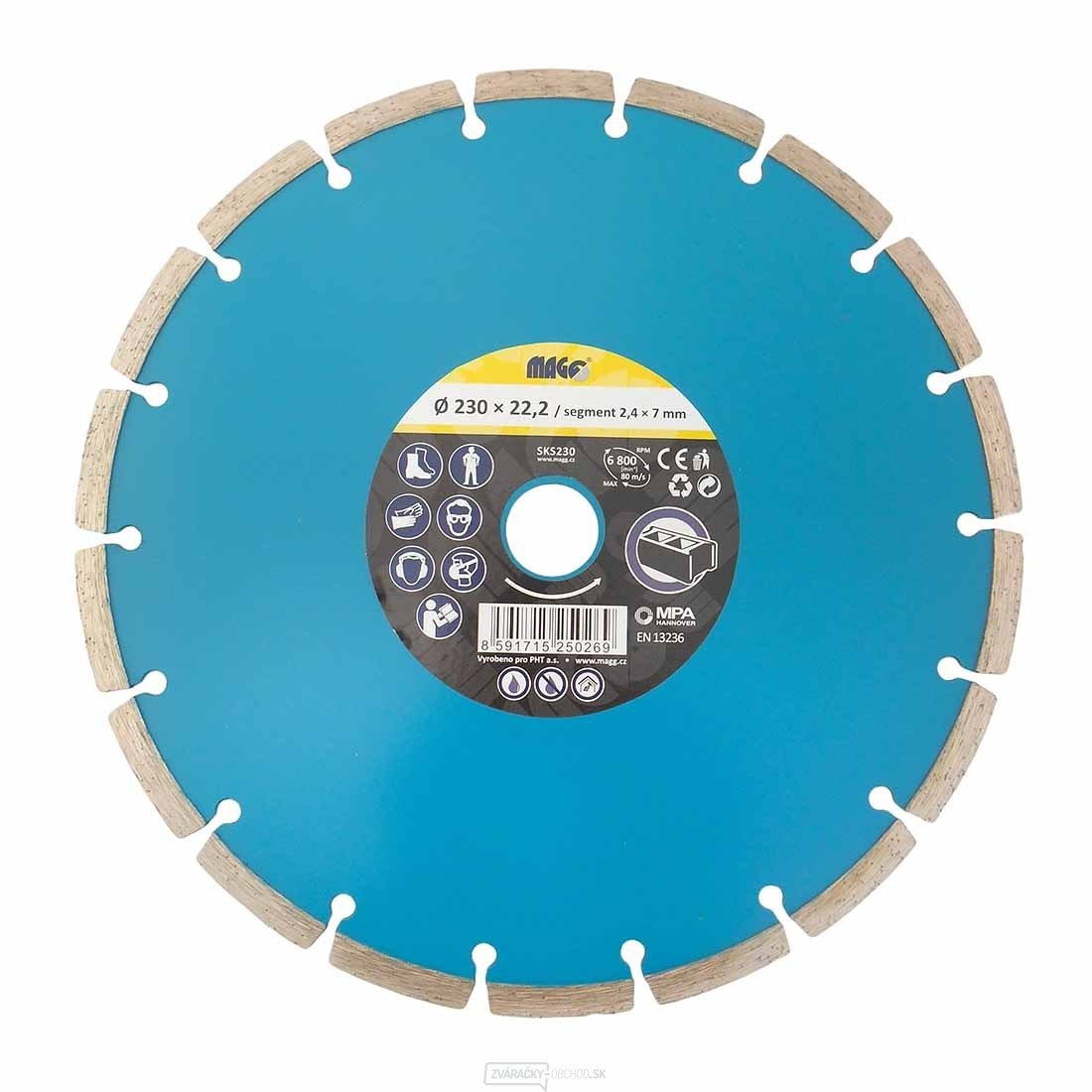Super diamantový kotúč  segmentový 230x22,2mm