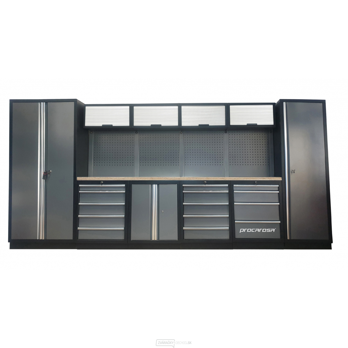 ZOSTAVA dielenského nábytku PROCAROSA PROFESSIONAL XL-5 Pracovná doska: drevená, Hmotnosť: 395,3 kg